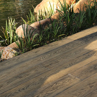 Planches de terrasse en polyuréthane antidérapantes, sans entretien, résistantes aux UV, faciles à assembler, anti-décoloration, composite PU, bord arrondi