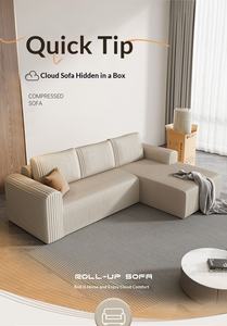 Nuevo Sofá Compacto de Compresión al Vacío 2025 para Sala de Estar, Dormitorio, Apartamento Pequeño, Estilo <span class=keywords><strong>Nube</strong></span> Crema, para Alquiler - Product Image 2