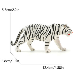 Modèle de simulation de tigre blanc transfrontalier, jouet éducatif en PVC, représentant un tigre de Sibérie du Nord-Est, pour l'apprentissage cognitif des jeunes. - Product Image 2