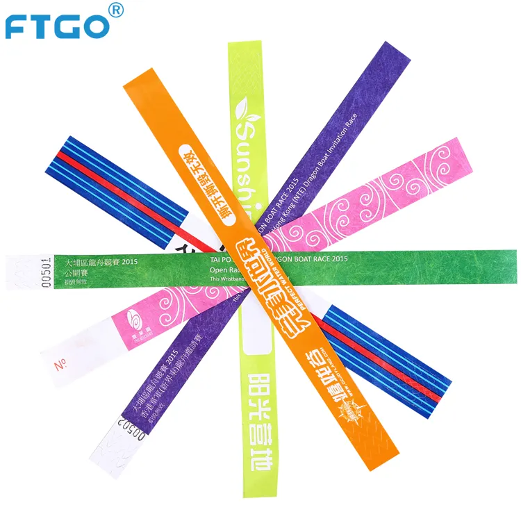 Tyvek Papier Polsband Pantone Kleur Siliconen Polsband Qr Code Papier Armband Custom Plastic Armbanden Voor Evenementen