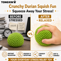 Jouet Squishy Tropical Croustillant en Argile Durian TONGXIN, Jouets Squishies en Gros, Jouets Anti-Stress Squishy, Squishies Doux en Gros