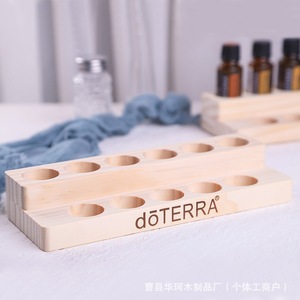 DoTERRA Essential Oil <b>Bottle</b> <b>Rack</b> Wooden <b>Storage</b> Organizer Desktop Display Stand Handmade Solid Wood - Product Image 3