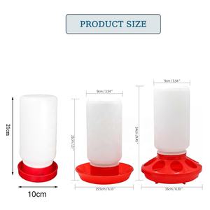 ZZ 1L Capacidad Bebé Aves de Corral Paloma Pájaro Botella Bebedero automático Alimentador de <span class=keywords><strong>pollos</strong></span> y bebedero Aves de corral - Product Image 3