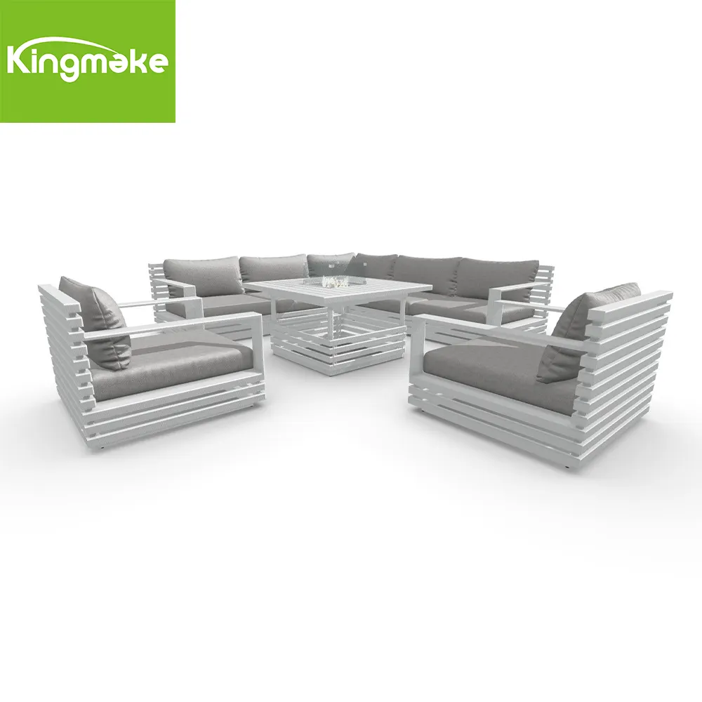 Hiện đại khách sạn sử dụng kim loại thanh Patio sofa Set vườn Sofa khung nhôm ngoài trời sofa Patio Bộ đồ nội thất