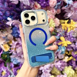 Coque de protection intégrale magnétique transparente à paillettes brillantes avec cadre souple et dos <span class=keywords><strong>rigide</strong></span> pour iPhone 17 Pro Max 16 15 14 13 - Product Image 4