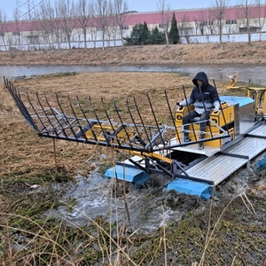 High Efficiency Amphibious Aquatic Weed Harvester River Clean Machinery River Cleaning Boat with Floating Pontoon - Product Image 1