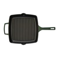 Bright Houseware Batterie de cuisine Casserole en fonte émaillée Four hollandais en fonte de haute qualité Nouveau restaurant Vert foncé