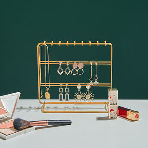 Présentoir à bijoux, adapté pour accrocher des colliers, des boucles d'oreilles et autres ornements ; conception de rangement et anti-emmêlement. - Product Image 3