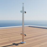 Rampe en verre moderne de haute qualité en acier inoxydable 304/316, bon prix, rampe en verre sans cadre sur mesure - Marque Toplevel Toption 5+