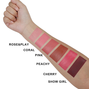 Custom Logo Cosmetics Cheek Cream Blusher 6 in 1 Lasting Pigments <strong>Matte</strong> Finish Pink <strong>Blush</strong> Palette - Product Image 4
