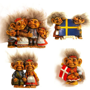 Imán de Refrigerador Personalizado con Forma de <span class=keywords><strong>TROLL</strong></span> de Dinamarca, Suecia, Estocolmo, VIKING, Finlandia, Imán de Resina y MDF al por Mayor - Product Image 2