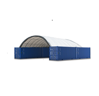 Abri de stockage industriel en PVC à structure simple, type dôme, pour protection solaire, 80 pieds x 80 pieds, pour conteneurs et garages