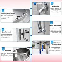 Yourtime 50L pasteurisation et homogénéisateur gelato machine Avec refroidissement machine de pasteurisation continue