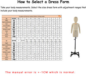 Maniquí de parte superior del cuerpo de la modista infantil orientada a la moda americana europea con dibujo de patrón de medio cuerpo de fibra de vidrio - Product Image 6