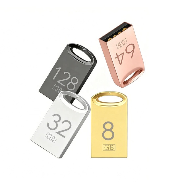 OEM Supported Metal Body Anti-drop Waterproof 2GB 4GB 8GB 32GB 128GB Wide Compatibility Mini USB Flash Drive 64GB