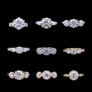 แหวนเพชรสามเม็ด Starsgem ทองคำแท้ 10K 1 กะรัต D VS1 ทรงกลม เพชรเลี้ยงในห้องปฏิบัติการ แหวนแต่งงาน - Product Image 5