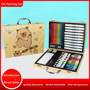 New 53 Brush Watercolor Pencil Oil Pastel Combination Coated Paper Children's <strong>Art</strong> <strong>Drawing</strong> <strong>Tool</strong> Gift Box Set - Product Image 2