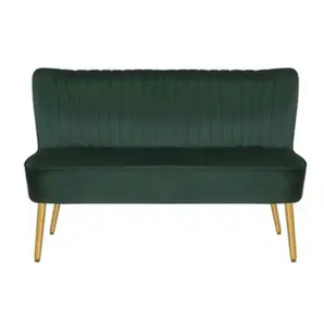 Sofá de dos plazas con patas de metal dorado de nuevo diseño, nuevo producto, proveedor dorado, sofá verde esmeralda, precio competitivo, alquiler de sofá de boda - Product Image 3