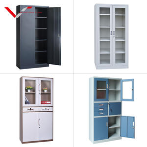 Armario <span class=keywords><strong>Industrial</strong></span> de acero, mueble con 2 puertas de vidrio bloqueables, archivador de <span class=keywords><strong>Metal</strong></span> - Product Image 2
