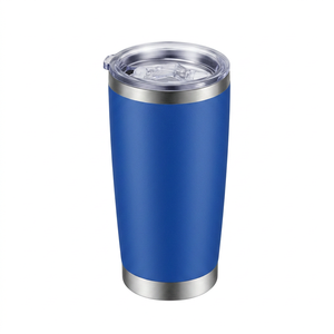 20oz Tumbler Lid Double Wall Vacuum <b>Insulated</b> Travel Coffee <b>Mug</b> Stainless Steel Straw Powder Coated Sturdy Coffee 6-12 Hours - Product Image 1