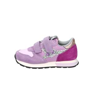 Sun68 Girls' Sneakers Z45417B Lilac Color With Glitter Star Design For Kids Casual Wear - Product Image 1