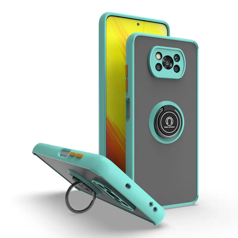 Capa protetora para smartphones, capa protetora anti-queda para xiaomi poco x3 pro, capa multifuncional, com suporte de anel, à prova de choque