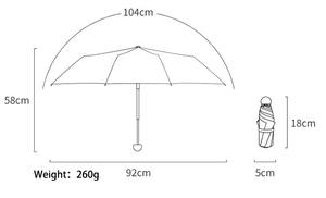Venta al por mayor Carandi Color mujeres 6K vinilo protector solar UPF50 + ultraligero portátil Mini paraguas personalizado con logotipo - Product Image 6