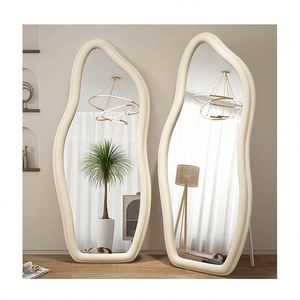 Espejo Moderno de Pared para Decoración del Hogar, Diseño Ondulado Grande, Espejo de Pie para Dormitorio, Diseño Irregular, Espejo de Maquillaje Largo - Product Image 1