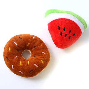 Juguete <span class=keywords><strong>de</strong></span> Peluche con Sonido para Mascotas, Juguete Masticable para Perros con Forma <span class=keywords><strong>de</strong></span> Fruta, Pierna <span class=keywords><strong>de</strong></span> Pollo, <span class=keywords><strong>Donut</strong></span>, Hueso, Modelo al por Mayor, Juguete para Gatos - Product Image 5