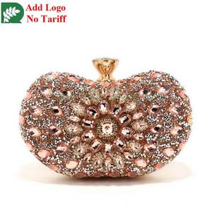 Tas Clutch Berlian Buatan Tangan Wanita, Dompet Kristal Motif Hewan, Tas Selempang Pesta Malam Hari, Tas Rhinestone - Product Image 2