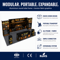 Stand d'exposition modulaire DETIAN, stand d'exposition portable, stand cylindrique extensible, vente en gros directe d'usine
