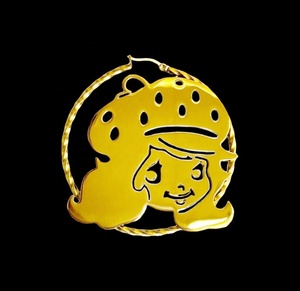 Boucles d'oreilles en acier inoxydable personnalisées avec un personnage de dessin animé mignon, tendance, avec inscription, pour filles, livraison directe, bijoux avec piercing - Product Image 6
