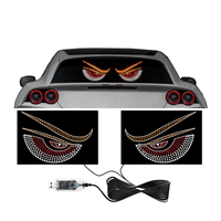 1 Paire de lampes LED œil de démon, écran souple alimenté par USB, écran d'affichage de voiture, lumière LED RGB, écran matriciel flexible, gauche + droite