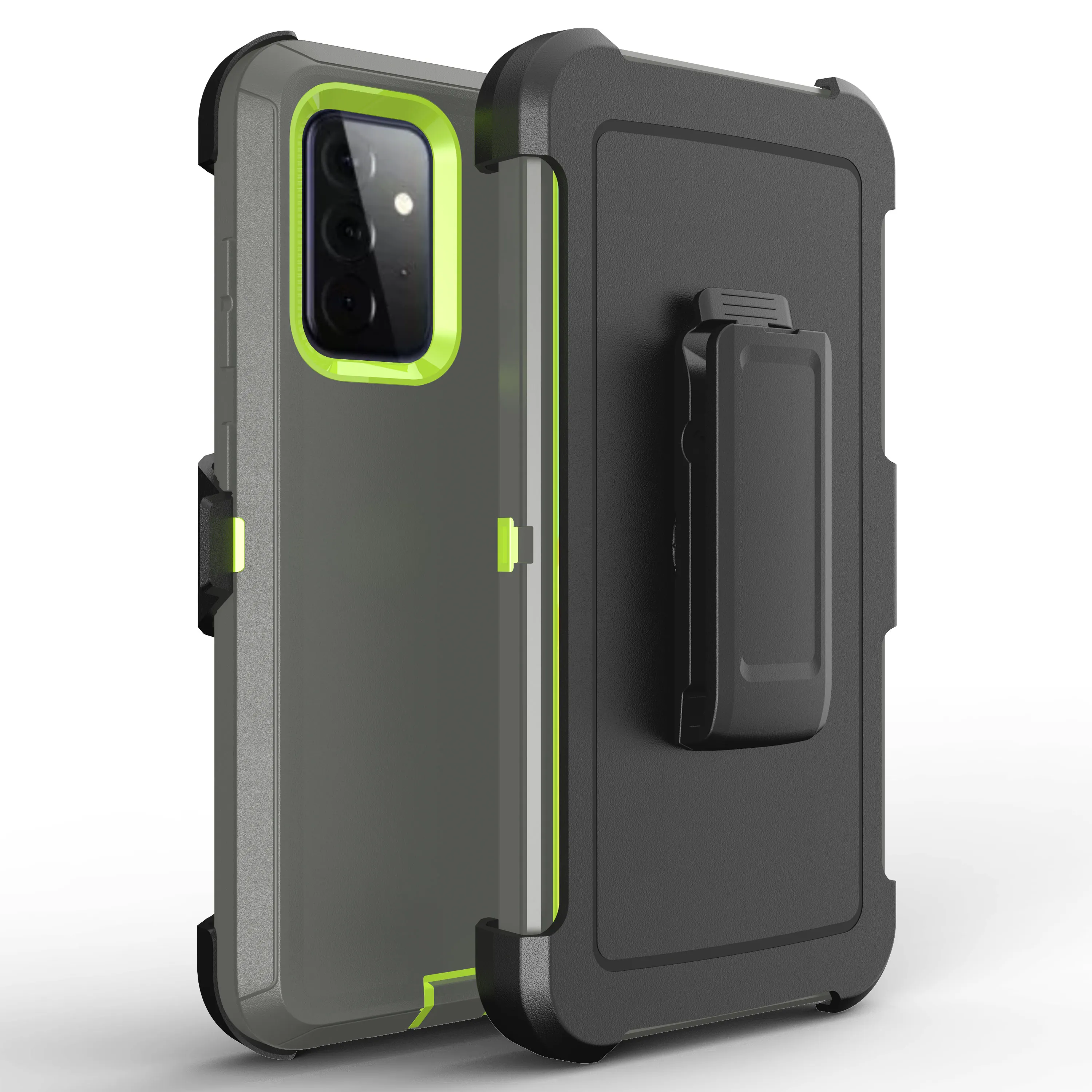 shockproof combo tpu pc belt clip kickstand anti shock back cover case for samsung a72 a52 a73 a53 mobile phones case