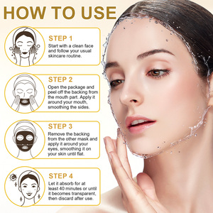 Ikzee Lot de 4 masques luminescents en verre pour le mucus <span class=keywords><strong>d</strong></span>'<span class=keywords><strong>escargot</strong></span> de qualité supérieure Masque hydrogel hydratant de nuit pour tous les types de peau - Product Image 4