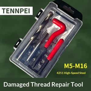 Utensile per Riparazione Filettature Autofilettante Manuale con Punta a Spirale e Manicotto Filettato, in Acciaio ad Alta Velocità 4251, Prodotto in Cina - Product Image 2