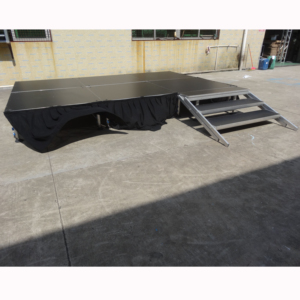 Escenario Portátil Modular de Aluminio para Eventos Musicales de 1m x 1m, Altura Ajustable, Superficie Antideslizante y Fácil Montaje - Product Image 4