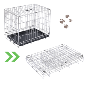Ingrosso cane in metallo gabbia canile da viaggio, portatile pieghevole all'aperto gabbia per animali domestici, a prova di ruggine in acciaio inox pieghevole gabbia per cani - Product Image 4
