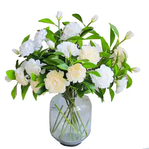 ZY2026 ZUOYI 58 CM 4 Köpfe künstliche amerikanische Art Gänseblumen Camellia Blume Gardenia Bouquet für Hochzeitstisch