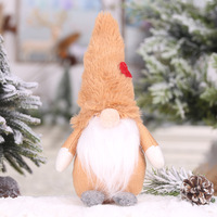 Poupée de Noël en peluche super douce unisexe de 8 pouces, sans visage, pour décoration de Noël