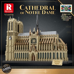 Reobrix 66016 7652 pièces en plastique ABS, ensemble <span class=keywords><strong>de</strong></span> blocs <span class=keywords><strong>de</strong></span> construction Notre-Dame <span class=keywords><strong>de</strong></span> <span class=keywords><strong>Paris</strong></span>, jouet éducatif DIY - Thème des bâtiments célèbres - Product Image 4