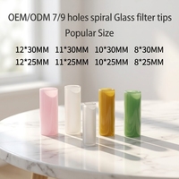 Embout en verre de 12 mm avec filtre, design Vortex, pour rouleaux King Size
