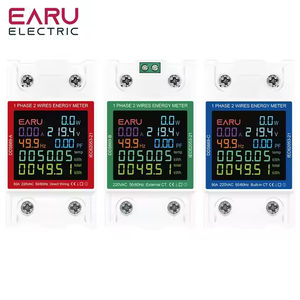 Monitor de CA de riel Din 110V220V Voltaje Factor de potencia de corriente Activo kWh Reinicio Cero Medidor de frecuencia de energía eléctrica Voltímetro DDS669 - Product Image 1