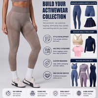 Ensembles de sport et de yoga en tricot sans couture pour la vente en gros, comprenant un soutien-gorge de yoga moulant et des leggings taille haute effet push-up, personnalisables