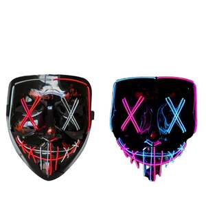 Máscara <span class=keywords><strong>de</strong></span> Halloween <span class=keywords><strong>con</strong></span> Luces LED, Máscaras Divertidas <span class=keywords><strong>de</strong></span> <span class=keywords><strong>la</strong></span> <span class=keywords><strong>Purga</strong></span>, Año Electoral, Gran Festival, Disfraz <span class=keywords><strong>de</strong></span> Cosplay, Suministros para Fiestas - Product Image 2