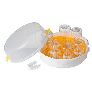 BPA-free PP Manual Portable 6-Bottle Microwave Steam Sterilizer for <strong>Baby</strong> Bottles Pacifiers Cups &amp; More - Product Image 3