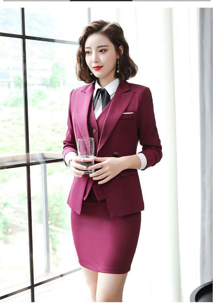 YiXin 8XL Trajes de mujer Oficina Formal Tallas grandes Trajes de