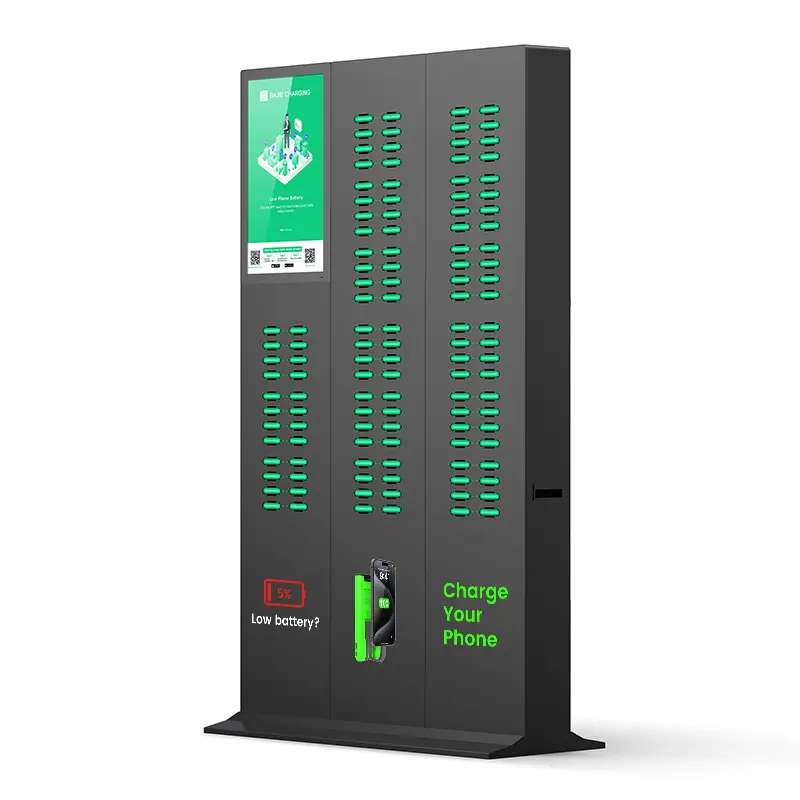 120 ranuras banco de energía compartido Estación de alquiler compartir teléfono celular estación de carga quiosco cargadores rápidos máquina expendedora
