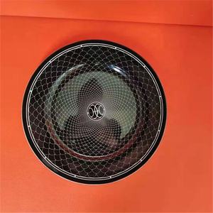 Nouveau produit 4 pièces échelle noire européenne salle à manger de luxe décors pour la maison plats et assiettes en porcelaine - Product Image 3