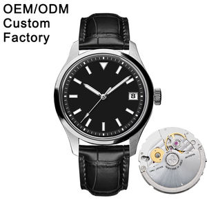 Montre mécanique automatique Miyota 9015, mouvement OEM, logo personnalisé, luxe, saphir, luminescent, classique, simple, montre-bracelet pour homme - Product Image 1